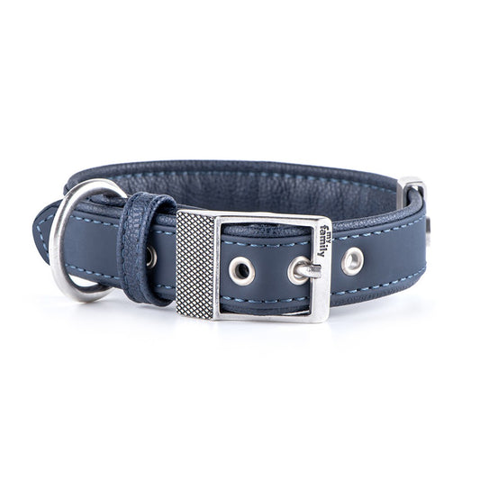 Coleira Bilbao em Fibra Sintética Azul