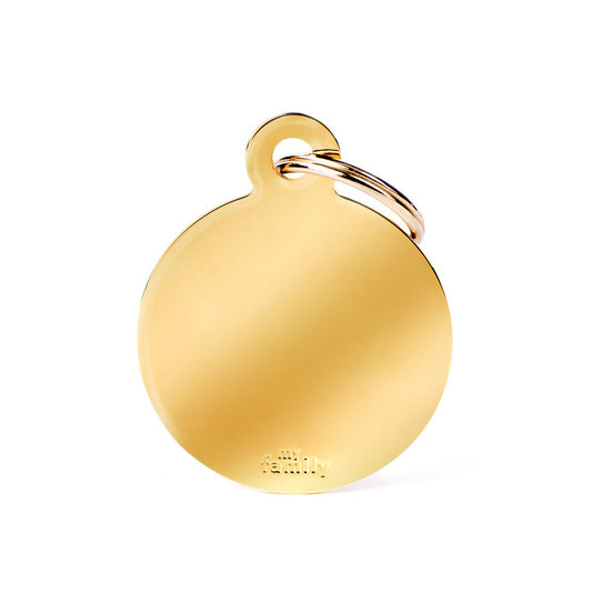 Medalha Basic Círculo XG  em alumínio Dourado