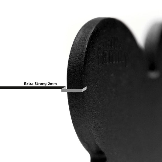 Medalha Basic Coração P Preta em Alumínio